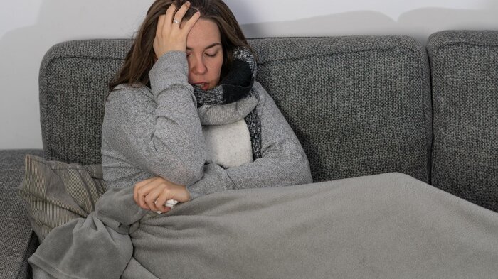 bilde av syk kvinne