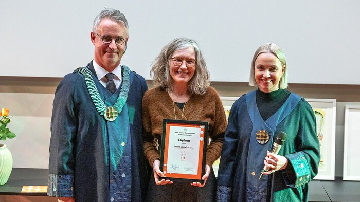 Bildet viser Sakse ved prisoverrekkelsen