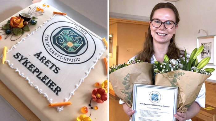 bildet viser årets sykepleier i Møre og Romsdal