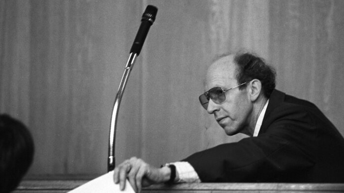 Bildet viser Arnfinn Nesset i retten.