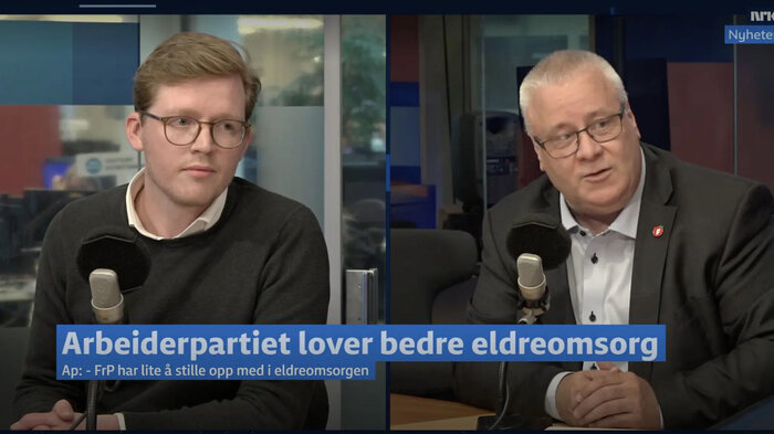 Bilde av Even A. Røed (Ap) og Bård Hoksrud (Frp)