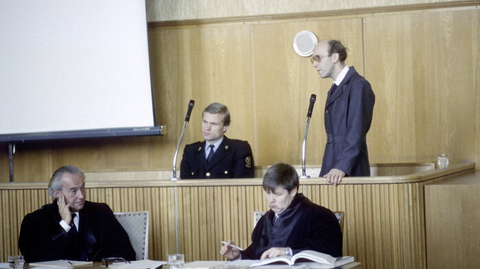 Bildet viser Arnfinn Nesset under rettssaken