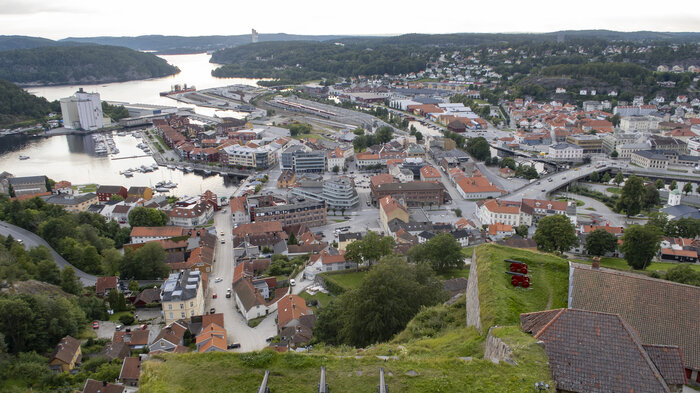 Bildet viser Halden sentrum