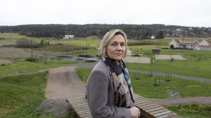 Bildet viser helsesykepleier Hilde Ørbeck i Gjerdrum kommune