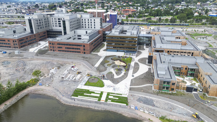 Bildet viser nye drammen sykehus
