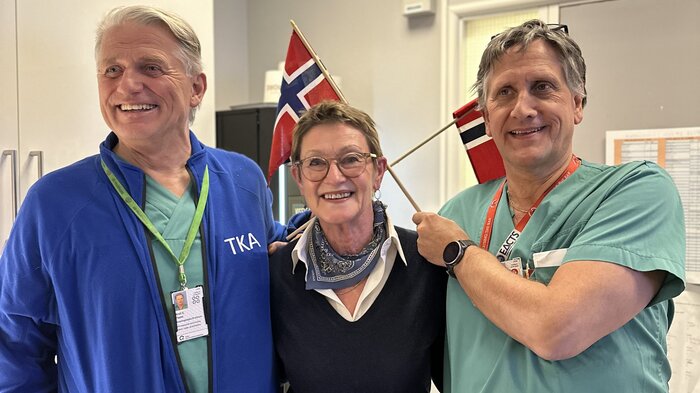 Bildet viser Gro Sørensen, Arnt Fiane og Tom N. Hoel