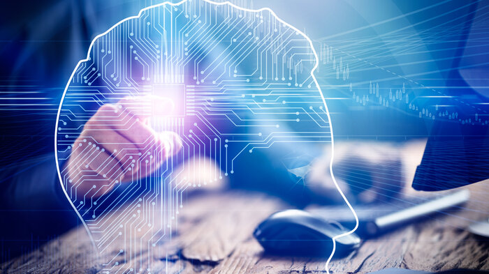 Bildet viser en illustrasjon av KI-bruk