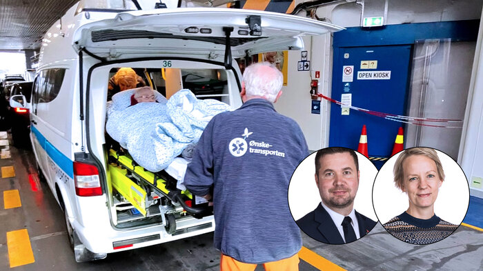 bilde av ønsketransporten og geir pollestad og ingrid fiskaa