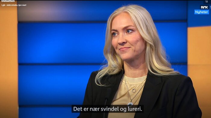 bildet viser Lill Sverresdatter Larsen på Debatten
