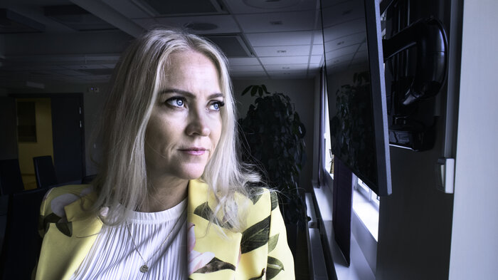 Bildet viser NSF-leder Lill Sverresdatter Larsen