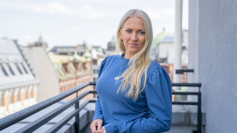 Bildet viser forbundsleder Lill Sverresdatter Larsen i Norsk Sykepleierforbund