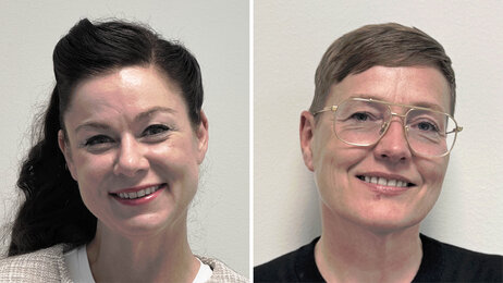 Bildet viser Annette Holm Øyvang og Edith Roth Gjevjon.