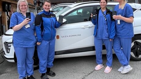 Bildet er fra hjemmetjenesten i Skien