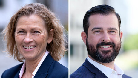 Bildet viser to portretter: av Marianne Birkeland og Ole Martin Minsås