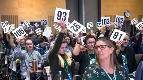 Landsmøte NSF 2019, Gardermoen, avstemning