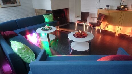 Bildet viser rommet der temacaféen på St. Hanshaugen omsorgssenter arrangeres