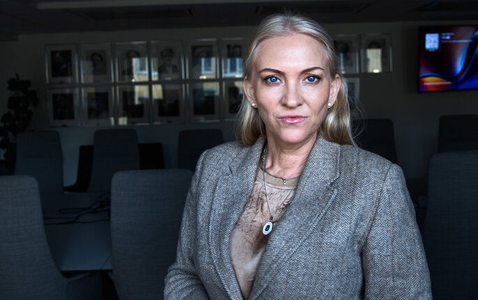 Bildet viser Lill Sverresdatter Larsen, NSF-leder
