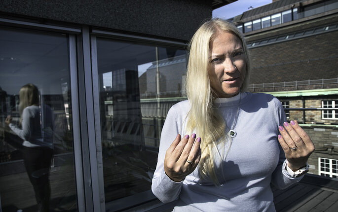 Bildet viser forbundsleder Lill Sverresdatter Larsen i NSF
