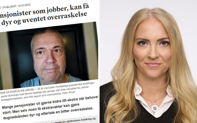 Bildet viser faksimile fra Sykepleien og bilde av Lill Sverresdatter Larsen.