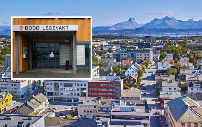 bildet viser Bodø og legevakten