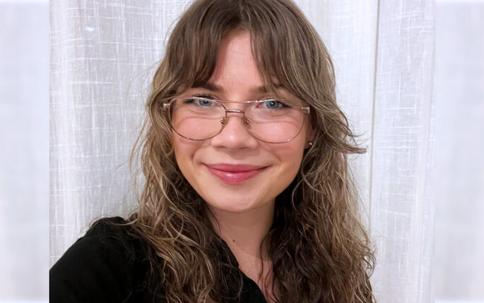 Bildet viser en selfie tatt av Kari Verngard