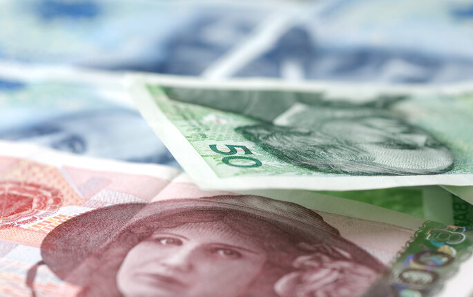 Bildet viser norske sedler