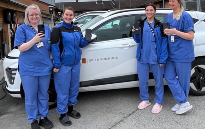 Bildet er fra hjemmetjenesten i Skien
