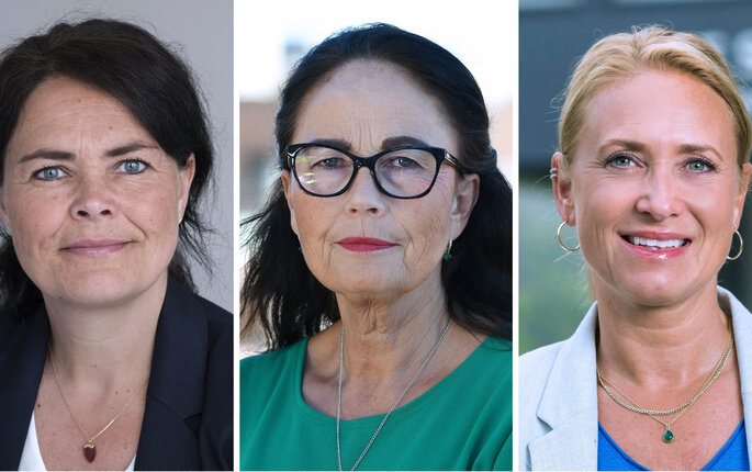 Bildet viser portretter av de tre innleggsforfatterne