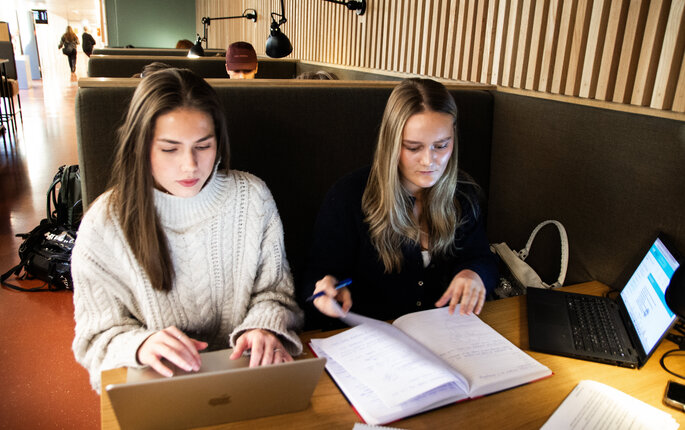 Bilde av Astrid Aas-Pedersen og venninnen Katinka