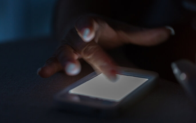 Bildet viser en mobiltelefon