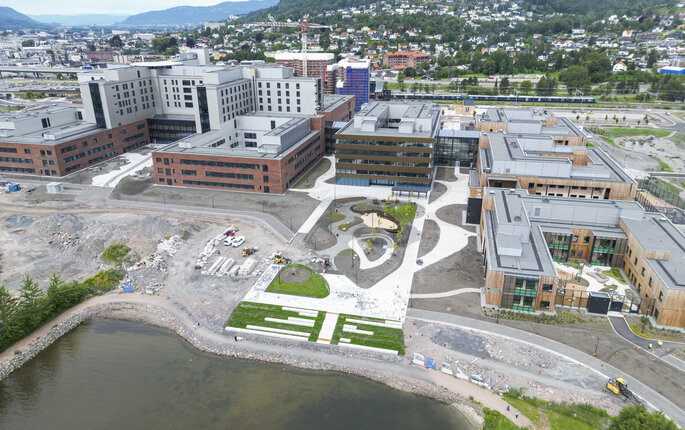 Bildet viser nye drammen sykehus
