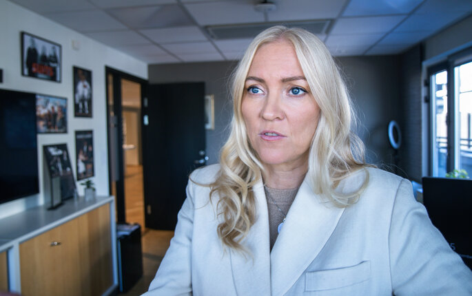 Bildet viser NSF-leder Lill Sverresdatter Larsen