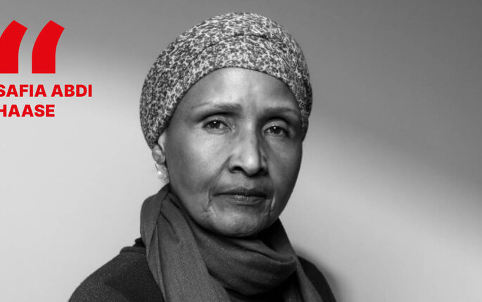 Bildet viser et portrett av Safia Abdi Haase
