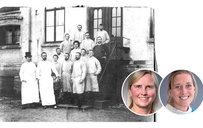 Bildet fra 1895 av mannlige sykepleiere