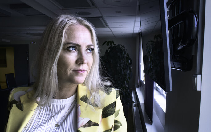 Bildet viser NSF-leder Lill Sverresdatter Larsen
