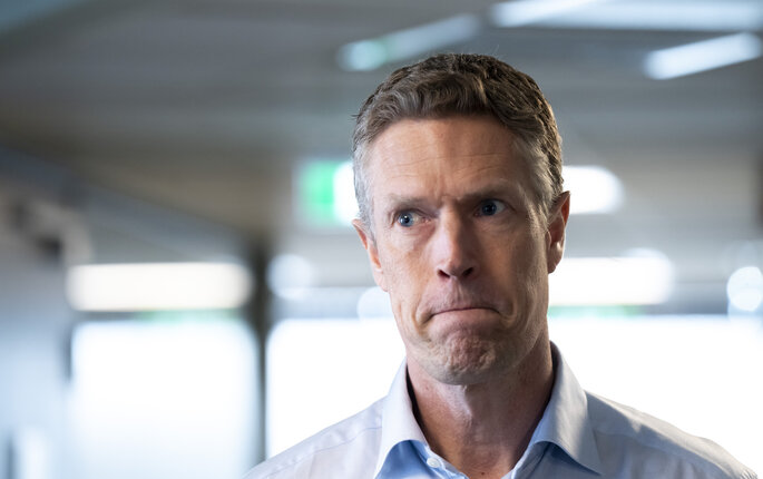 Bildet viser leder i Fellesforbundet, Christian Justnes.