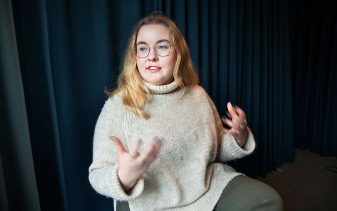 bildet viser studentleder Henriette Karlsen Brenna