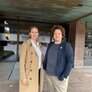 Bilde viser NSFs hovedtillitsvalgt Eileen Monk Berge sammen med NSFs Fylkesleder i NSF Vestfold og Telemark, Margareth Horn,