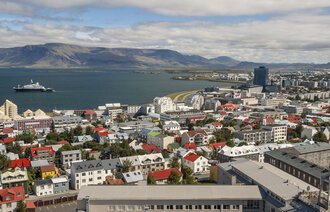 Bildet viser Reykjavik.