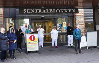 bildet viser de fremmøtte ved Ullevål sykehus