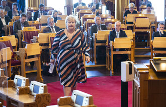 Erna Solberg i Stortinget