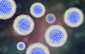 Illustrasjonen viser hepatitt C-virus.