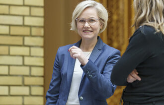 Bildet viser Ingvild Kjerkol på Stortinget.