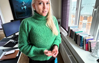 Bildet viser Lill Sverresdatter Larsen, NSF-leder