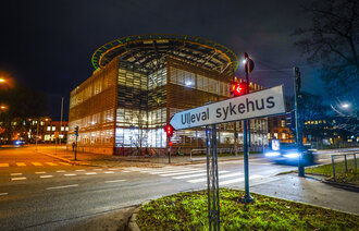 Bildet viser et skilt hvor det står Ullevål sykehus