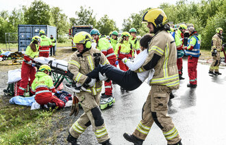 Masseskadeøvelse i Rinnleiret utenfor Levanger