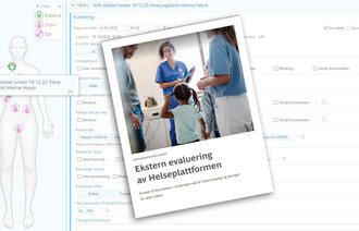 Bilde av programmet som brukes i HP, samt cover fra rapporten
