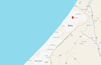 Skjermdump av Kart over Gaza