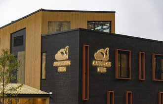 Bildet viser Andreas hus i Kristiansand fra utsiden