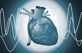 Illustrasjonen viser et hjerte og hjerteslagbølger
